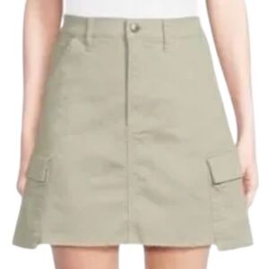 JOE’S JEANS Babies’ A Line Denim Cargo Skirt in Desert Sage